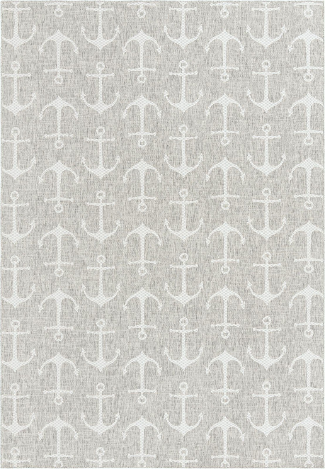 10' x 14' Millbrook · Anchor Outdoor Rug, gray and ivory