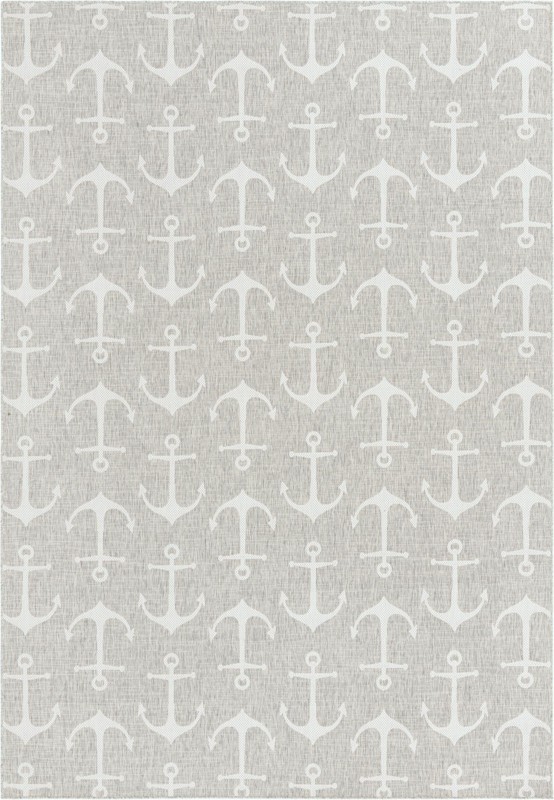 10' x 14' Millbrook · Anchor Outdoor Rug, gray and ivory