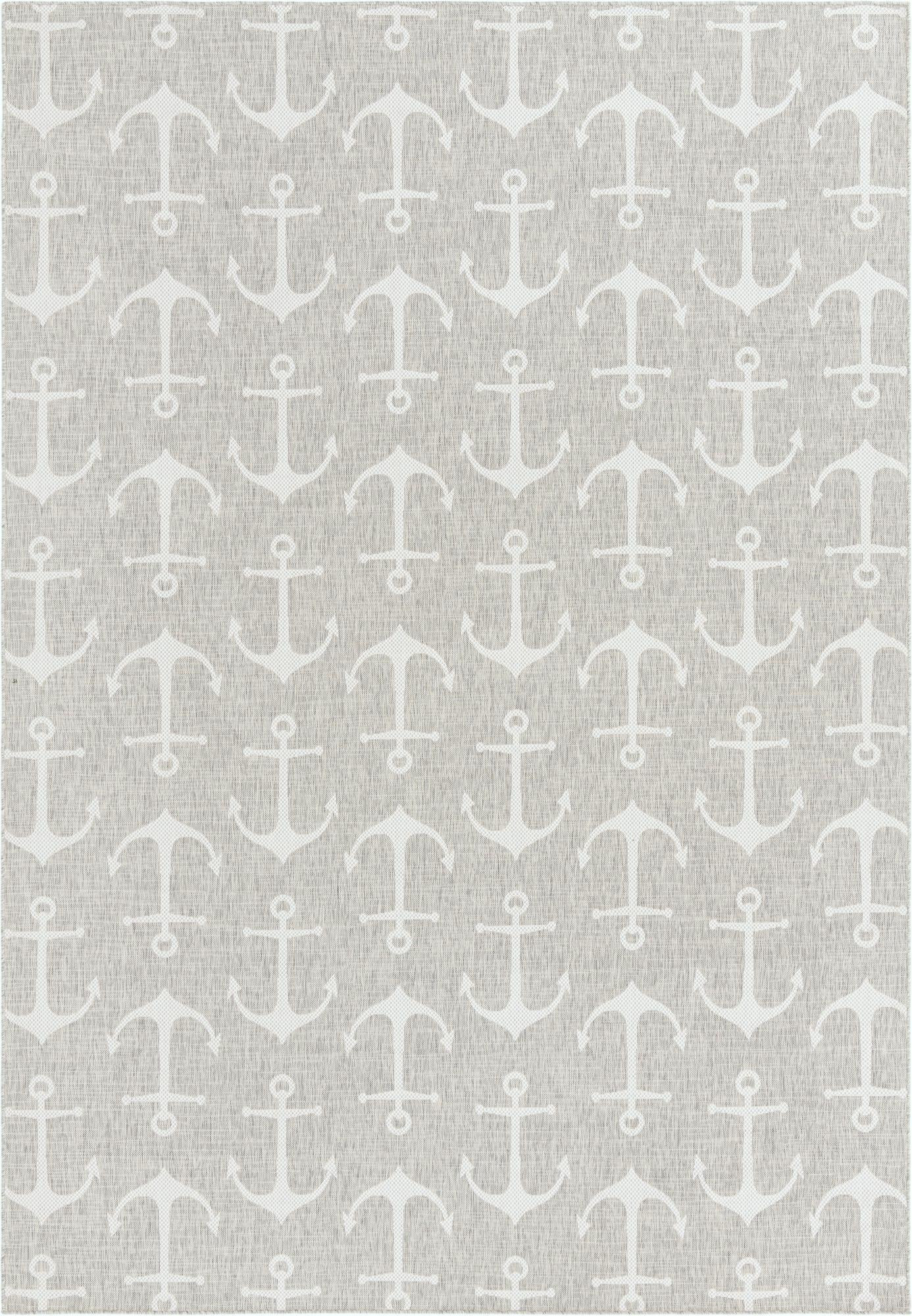 10' x 14' Millbrook · Anchor Outdoor Rug, gray and ivory