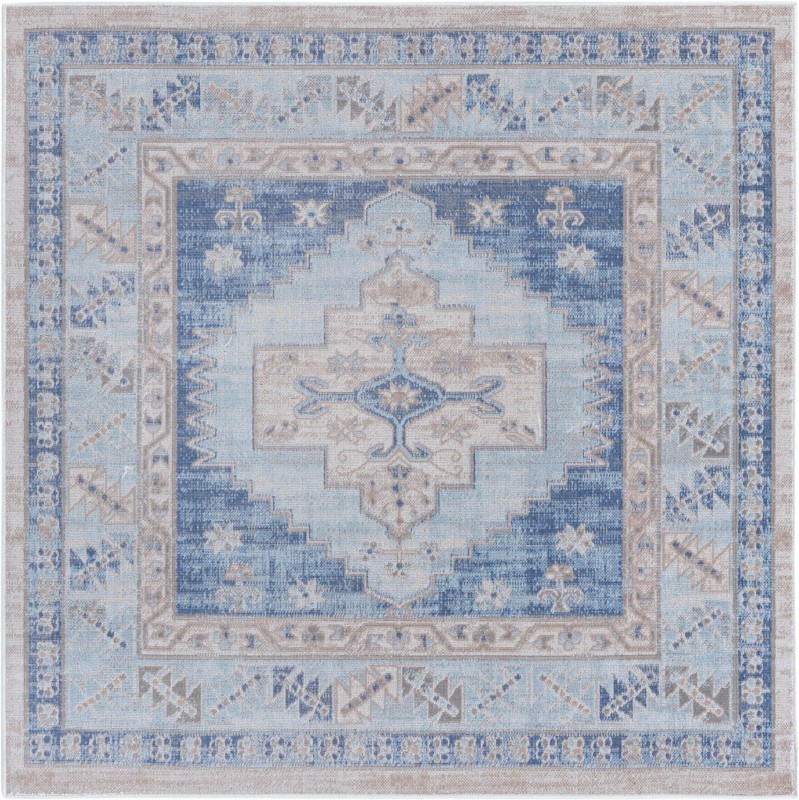 Ligonier · Border rug, sky blue