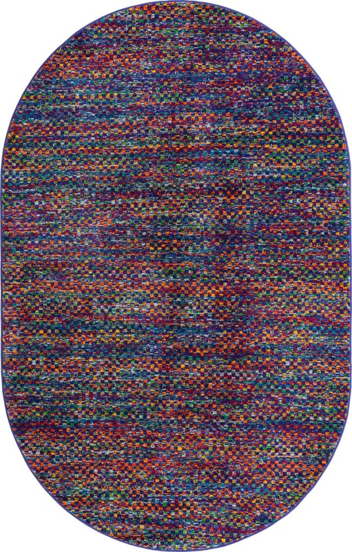 Olney · Pixelated checkered rug, multicolor