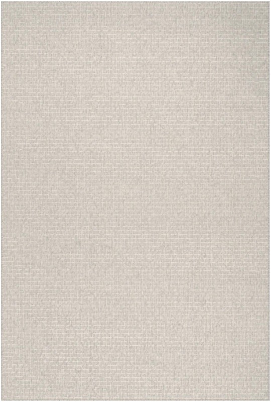 6' x 9' Loam · Checkered Outdoor Rug, gray