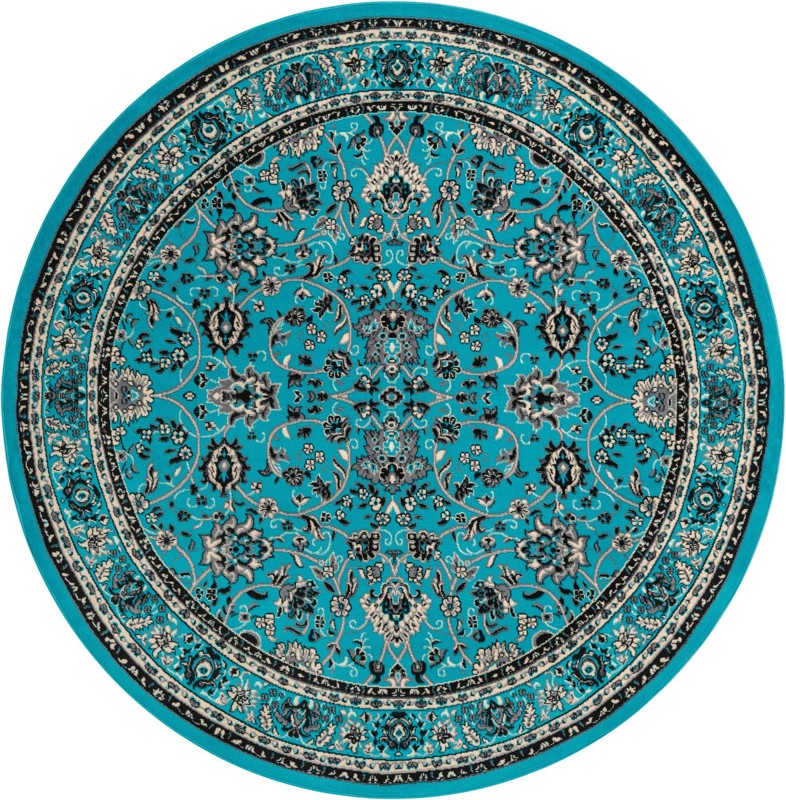 7' 10 x 7' 10 Annapolis · Floral / botanical rug, turquoise