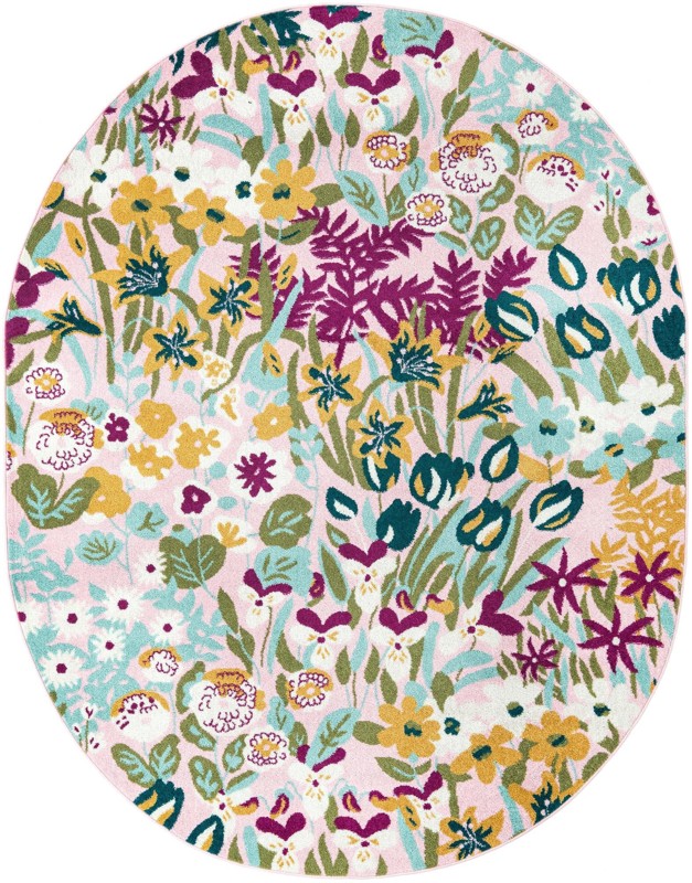 Lightfoot · Floral / botanical rug, pink