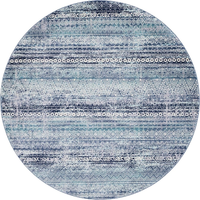 Lynwood · Geometric rug, blue