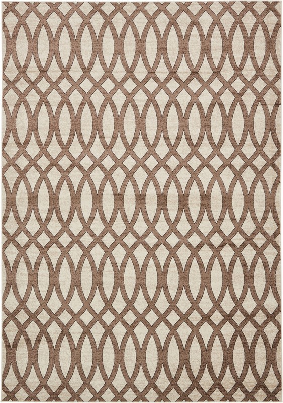 7' x 10' Harley · Lattice rug, brown and beige