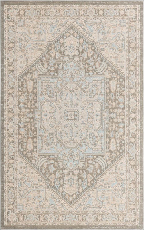 Jessup · Medallion rug, gray, ivory and blue