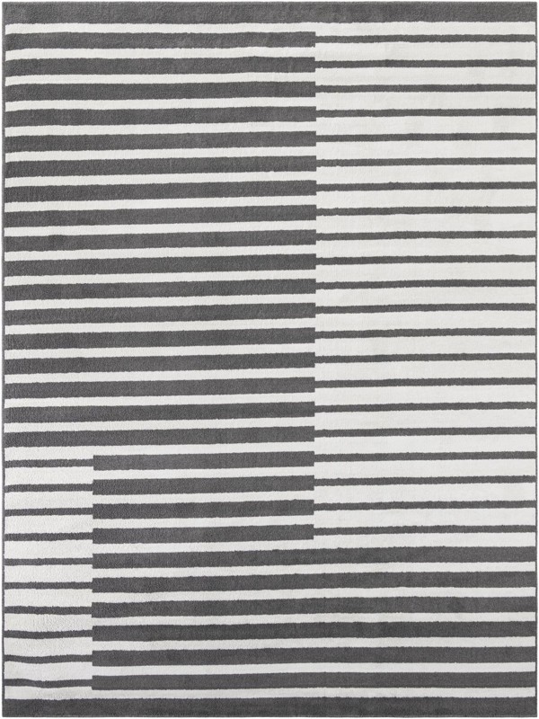 9' x 12' Crossing · Geometric rug, gray