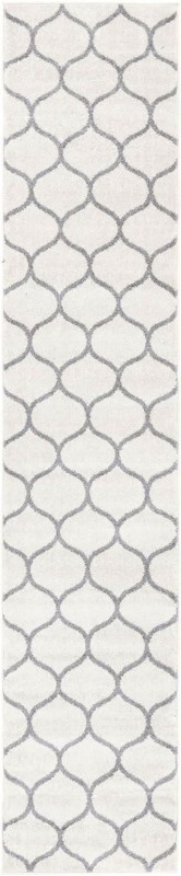 2' x 10' Ingram · Lattice rug, ivory and gray