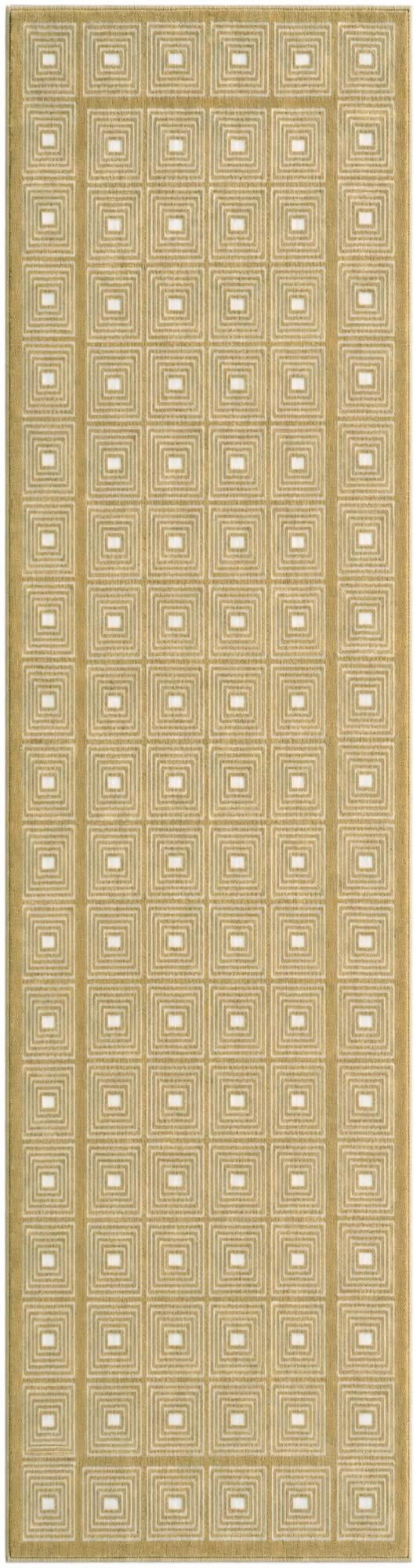 2' 7 x 10' Atwood · Geometric rug, yellow