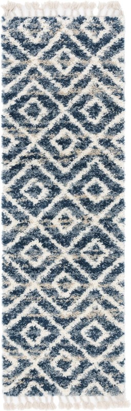 2' 7 x 8' 2 Tunstall · Diamond Shag Rug, blue