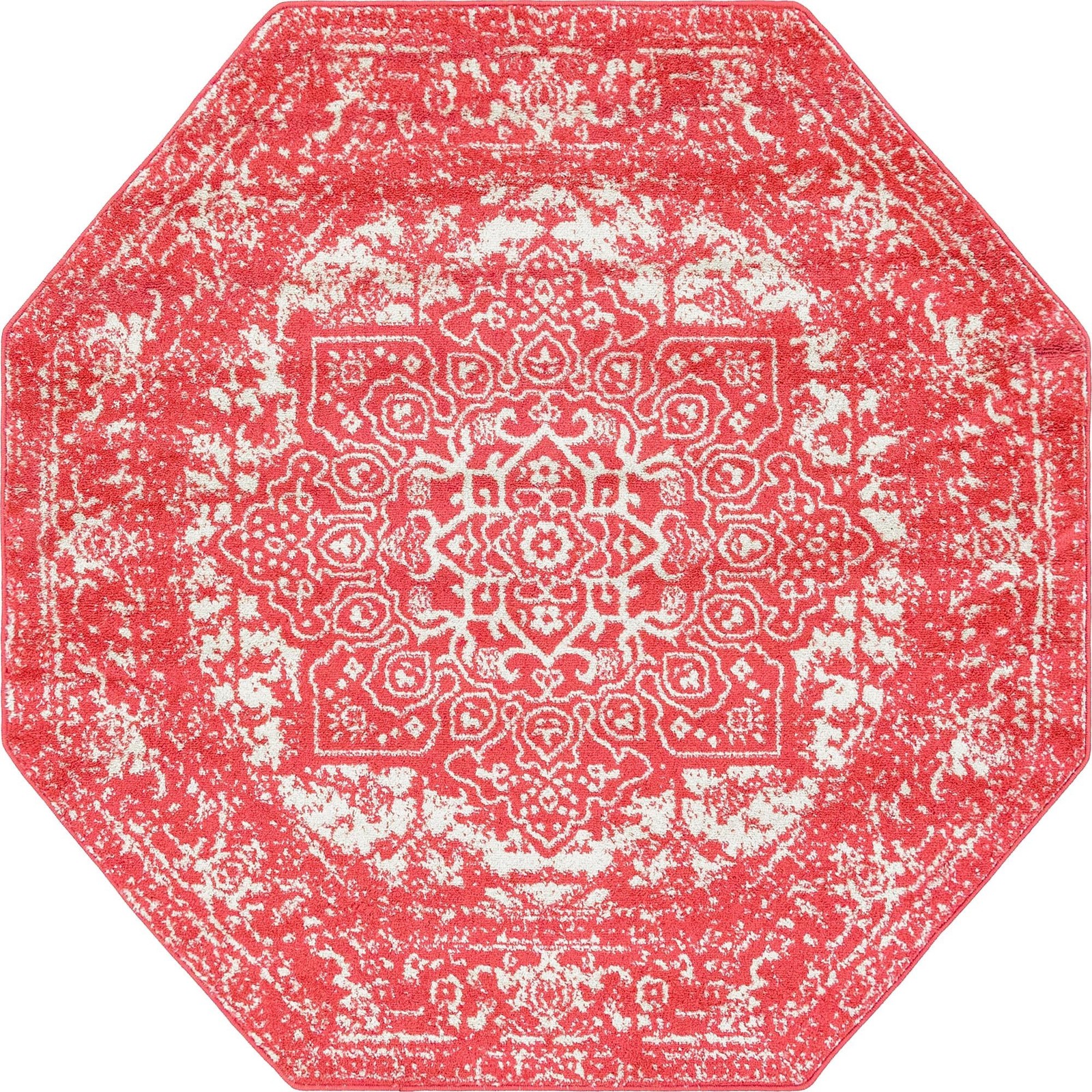 5' 3 x 5' 3 Birch · Medallion rug, pink