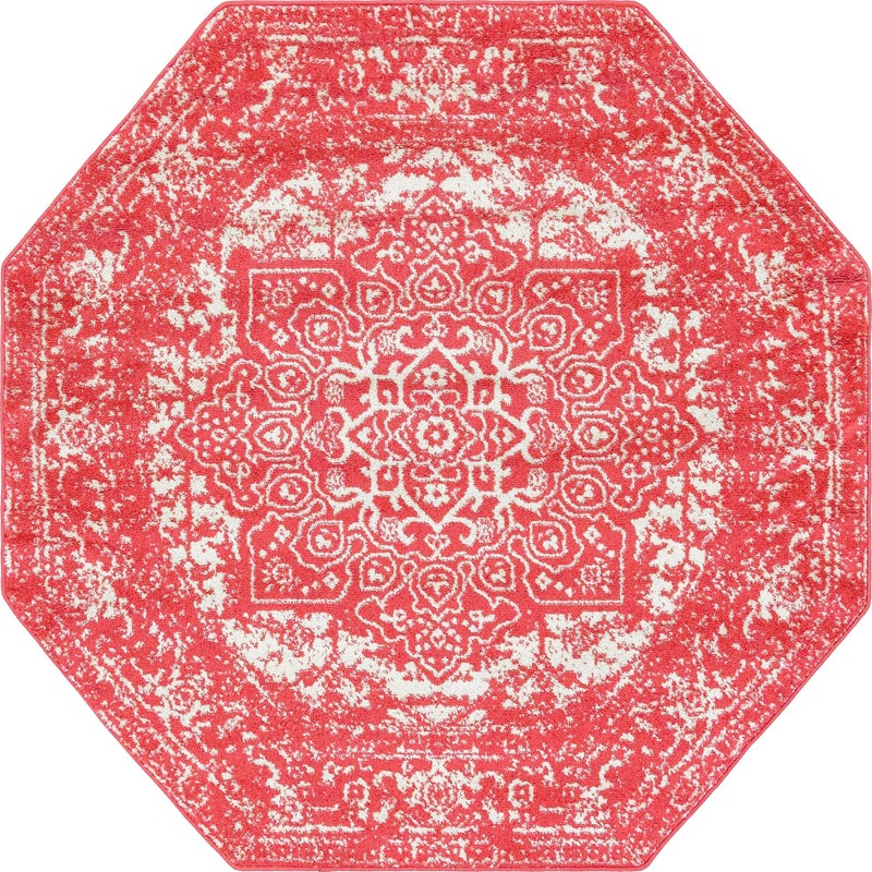 5' 3 x 5' 3 Birch · Medallion rug, pink