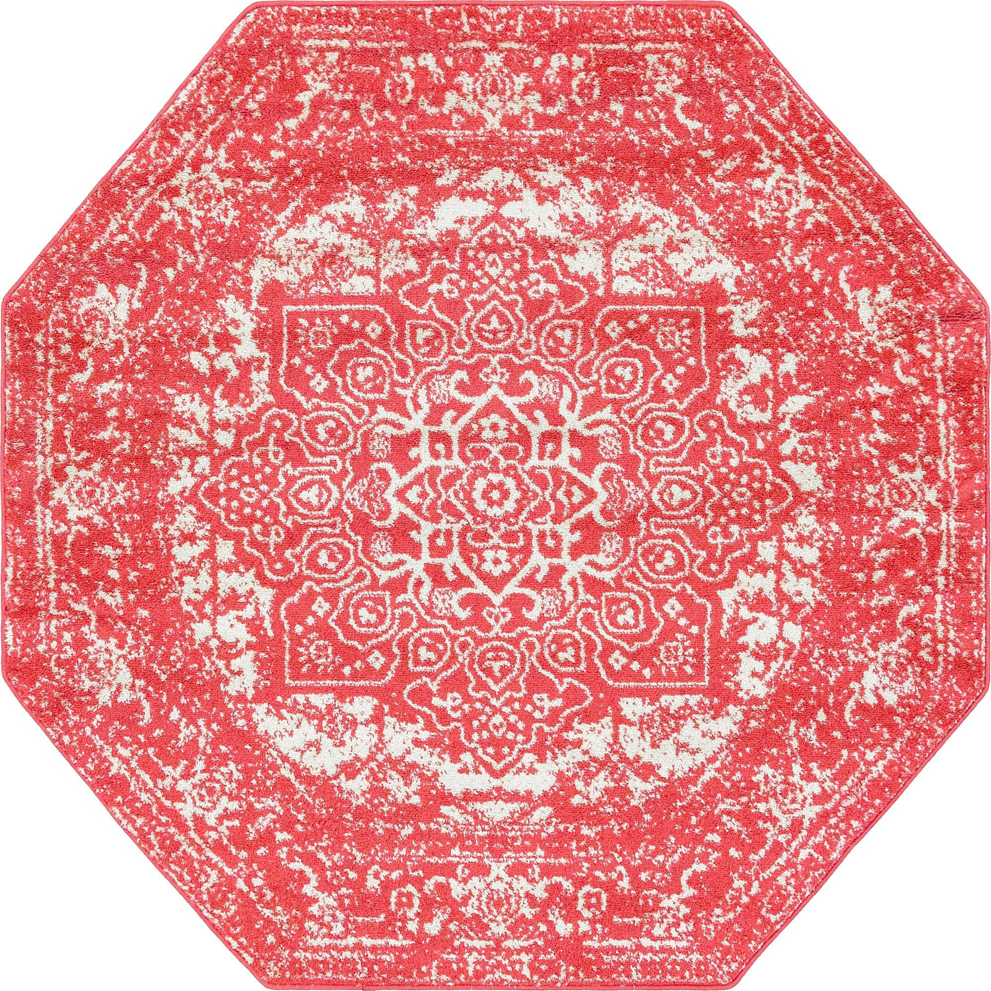 5' 3 x 5' 3 Birch · Medallion rug, pink