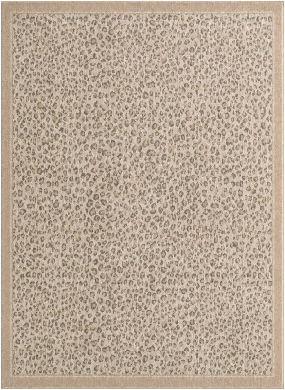 8' x 11' Butte · Leopard rug, ivory and beige