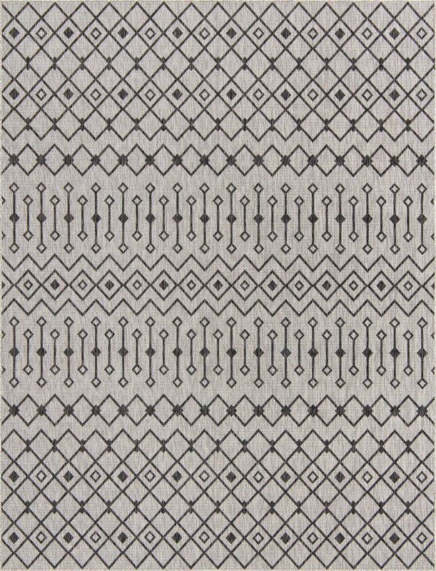 Kearney · Chevron Outdoor Rug, gray