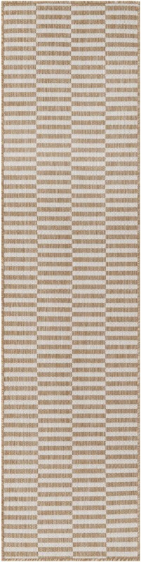 2' x 8' Ainsley · Geometric Outdoor Rug, taupe