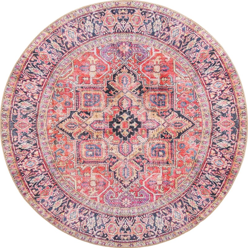 Bismarck · Border Washable Rug, red