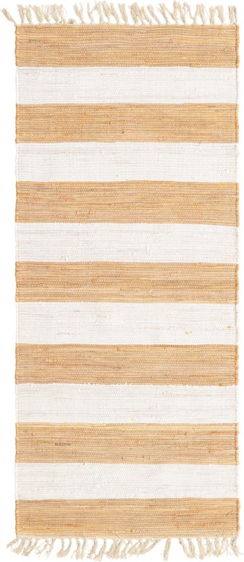 2' 7 x 6' 1 Flagstaff · Striped Chindi Rug, beige