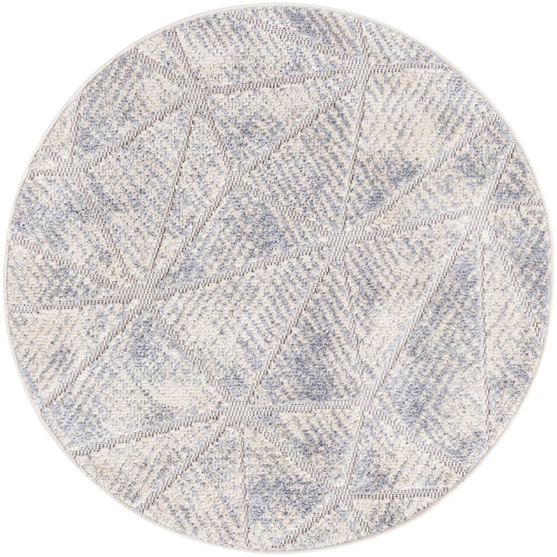 3' 3 x 3' 3 Skagway · Geometric rug, beige and gray