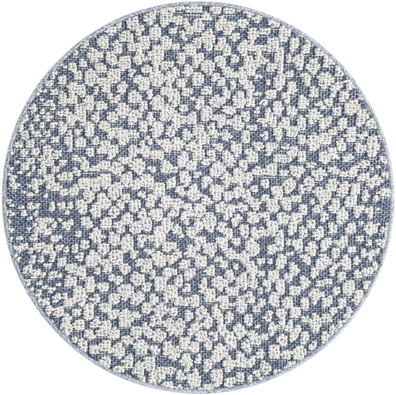 3' 1 x 3' 1 Dillard · Animal print Outdoor Rug, navy blue