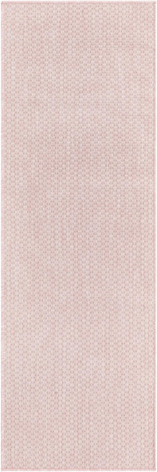 2' x 6' Fanshawe · Solid Outdoor Rug, whisper pink and ivory