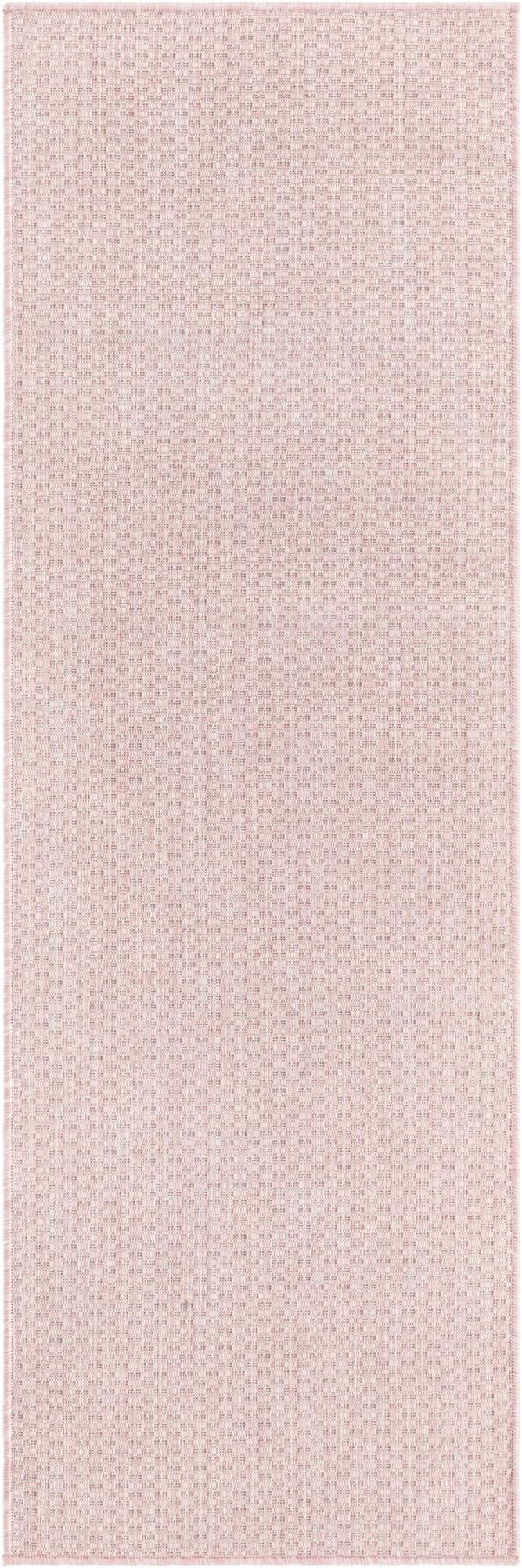2' x 6' Fanshawe · Solid Outdoor Rug, whisper pink and ivory