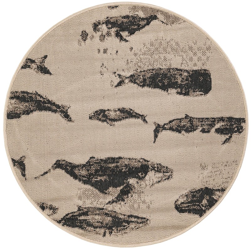 3' x 3' Cantrell · Pictoral Outdoor Rug, beige
