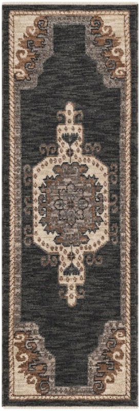 Haskell · Medallion rug, blue and beige
