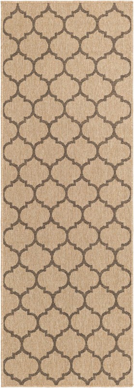 2' 7 x 8' Flora · Lattice rug, natural and brown