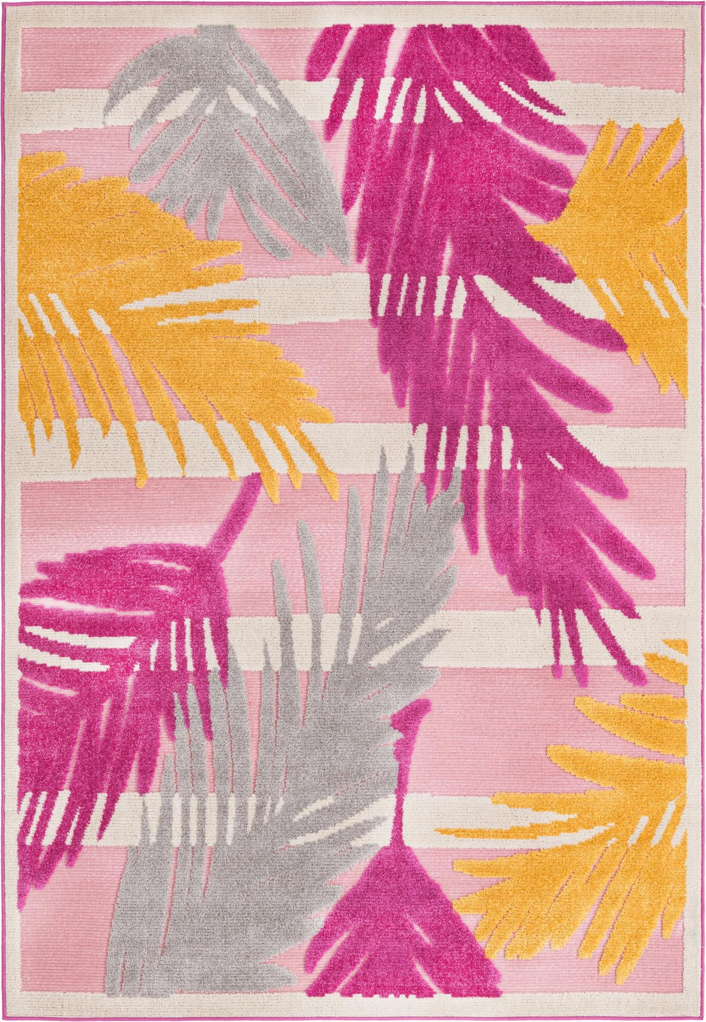 5' 3 x 8' Fargo · Floral / botanical Outdoor Rug, pink