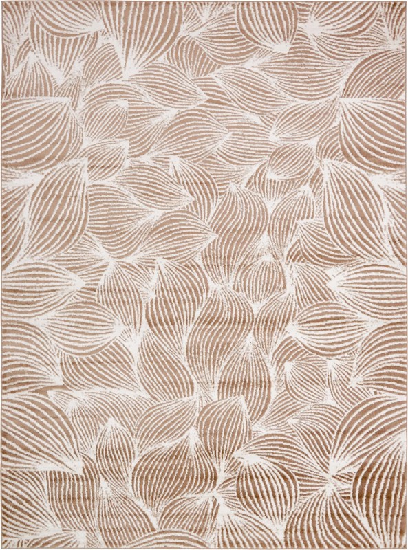 Blakemore · Botanical leaf rug, beige and cream