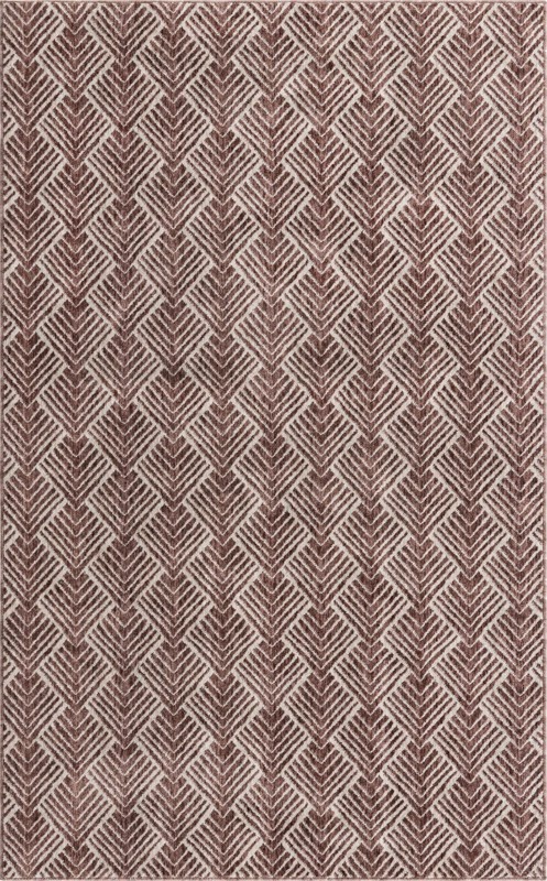 5' 3 x 8' Riverbend · Geometric rug, dusty rose