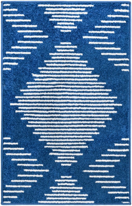2' x 3' Knox · Diamond rug, navy blue