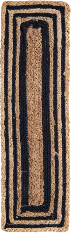 0' 9 x 2' 6 Healy · Striped Braided Jute Rug, navy