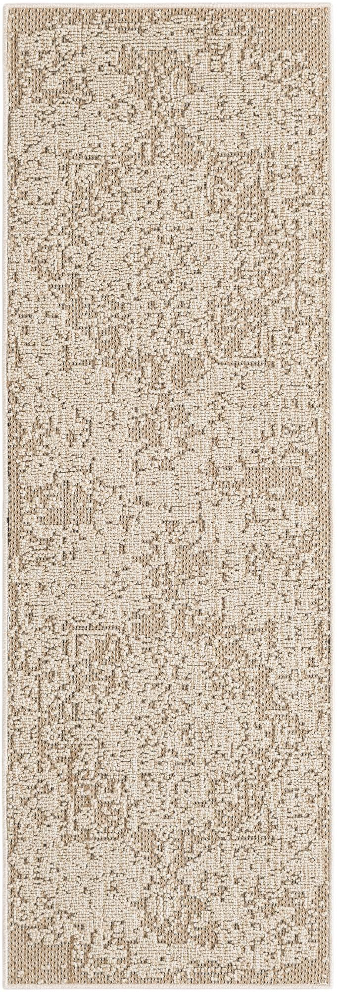 2' x 6' 1 Cotter · Medallion Outdoor Rug, khaki