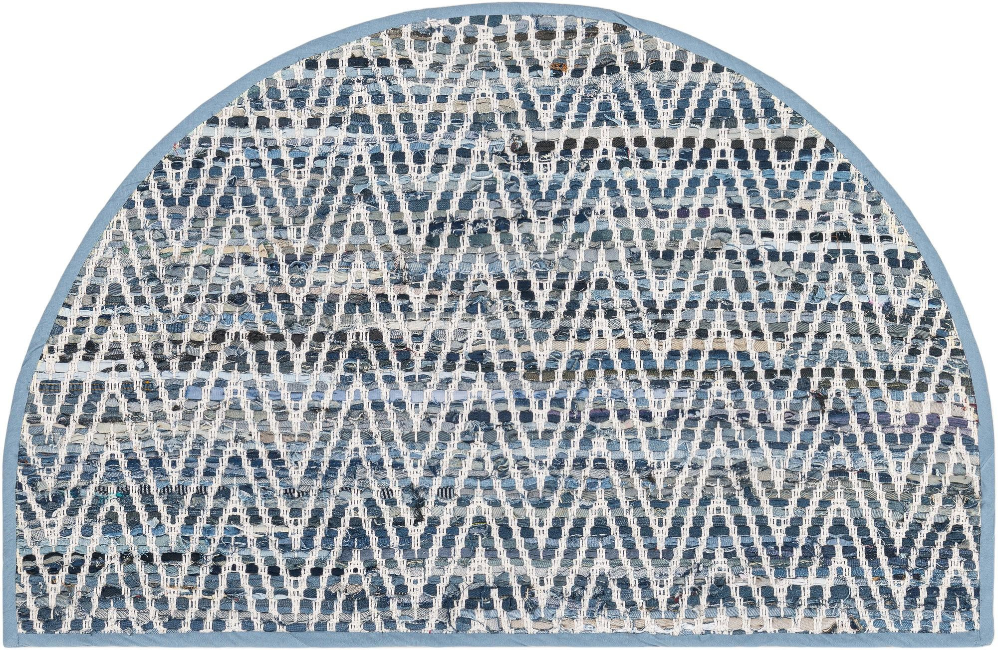 2' 2 x 3' 7 Hopkins · Chevron Chindi Rug, denim