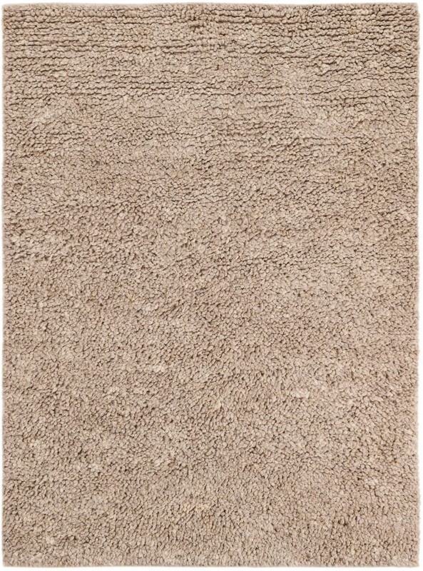 Powell · Solid Wool Shag Rug, taupe