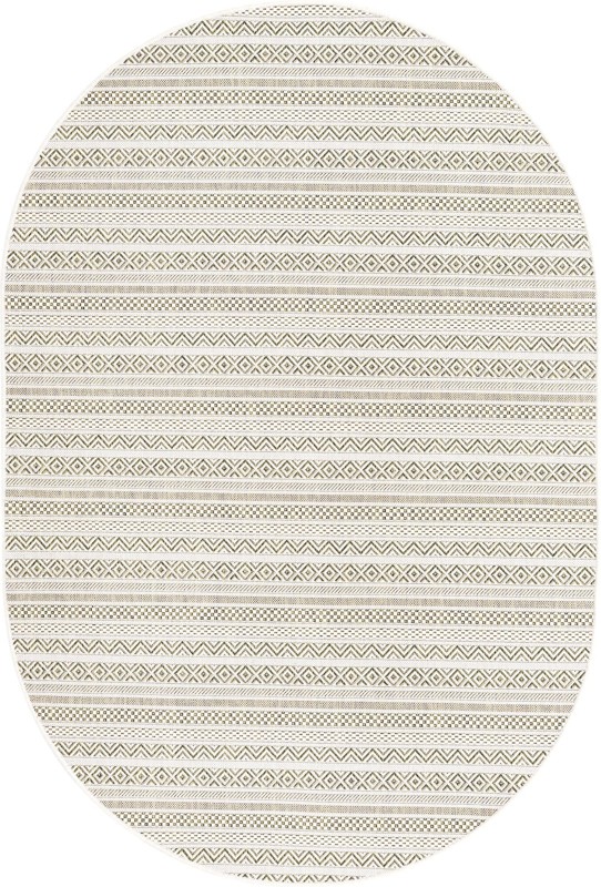 5' 3 x 8' Merlin · Geometric Outdoor Rug, green