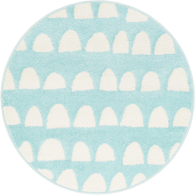 Halloran · Geometric rug, clear blue