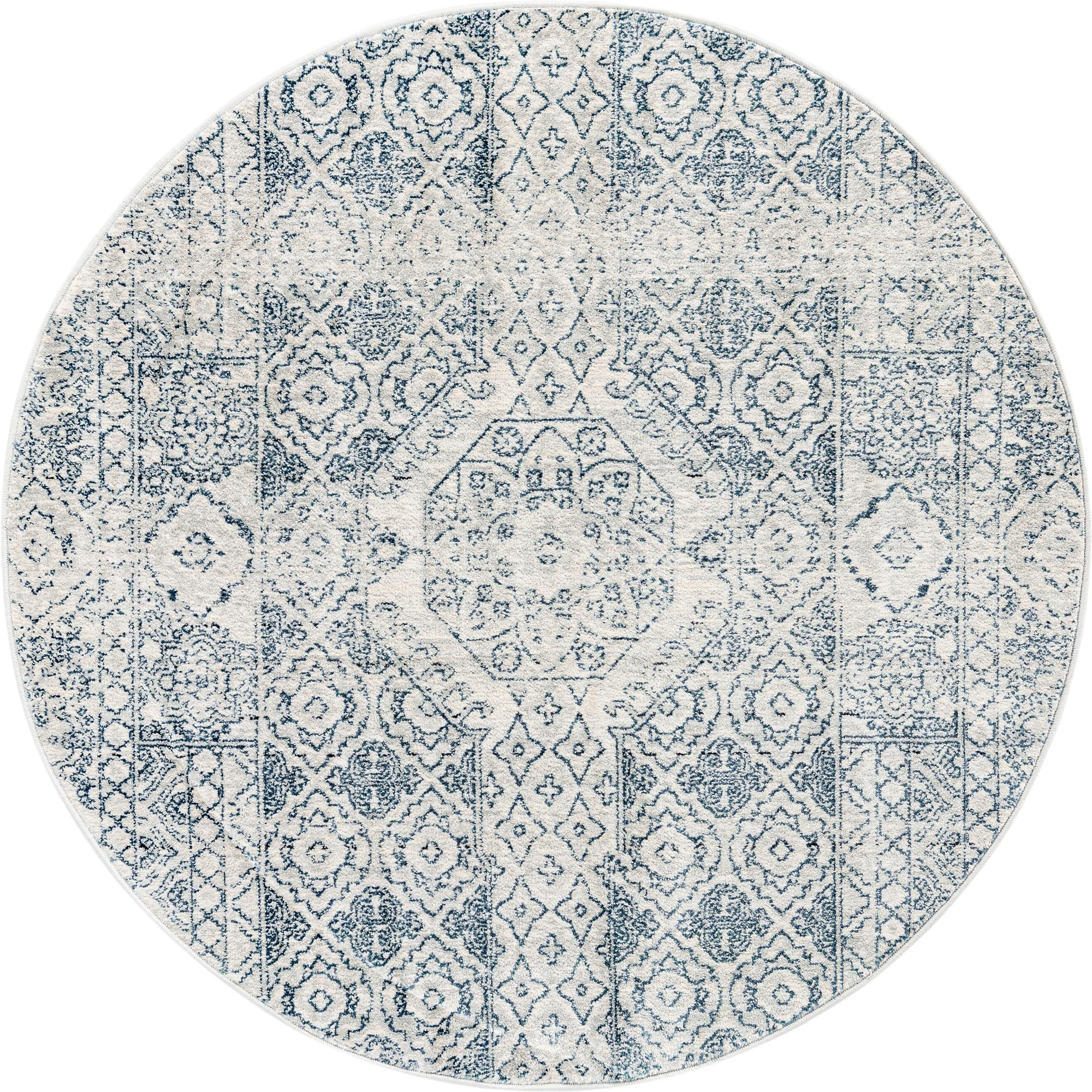 4' x 4' Bradshaw · Medallion rug, gray