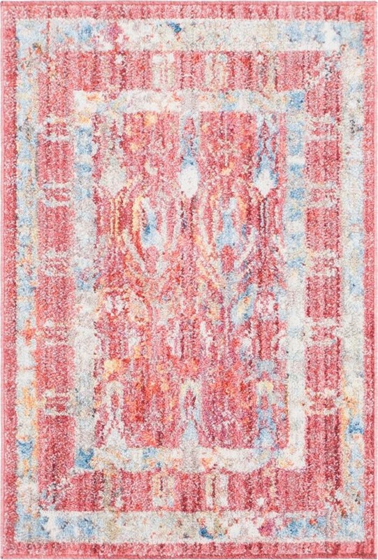 2' 2 x 3' Mistral · Border rug, red