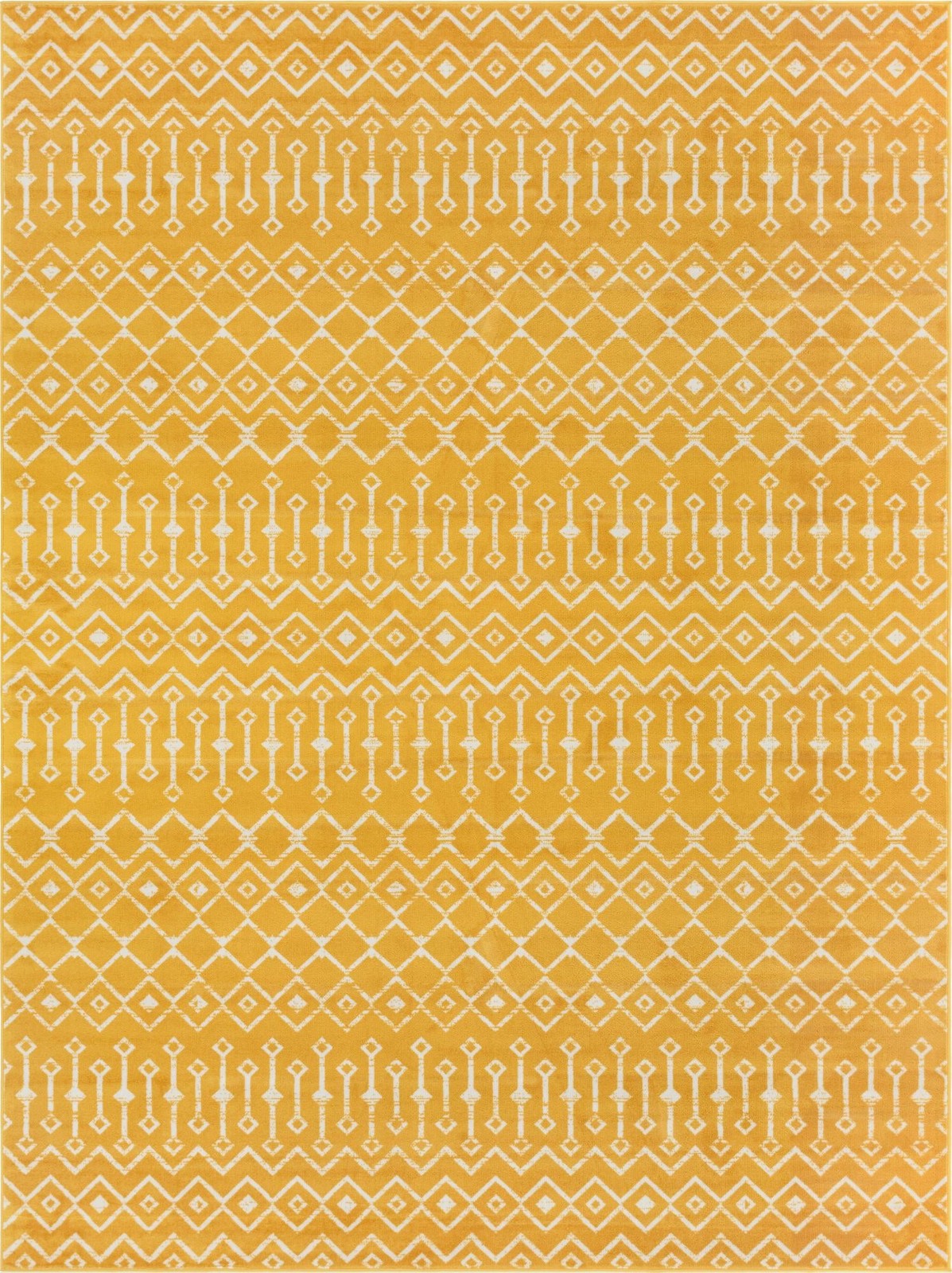 9' x 12' Dudley · Chevron rug, yellow