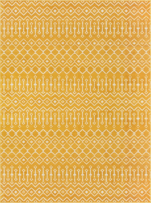 9' x 12' Dudley · Chevron rug, yellow
