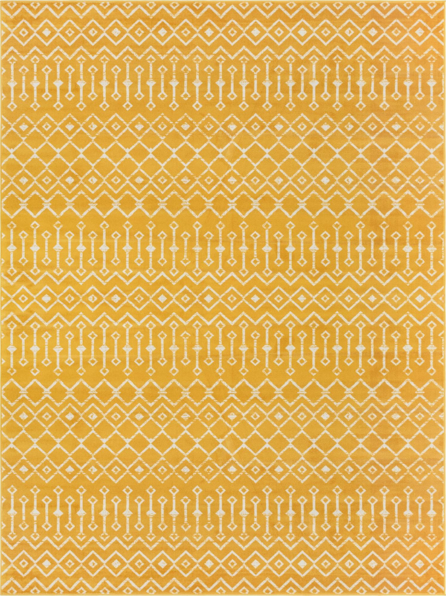 9' x 12' Dudley · Chevron rug, yellow