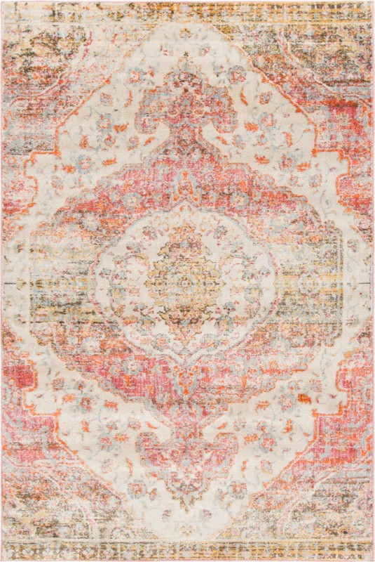 4' x 6' Cunliffe · Border rug, multi