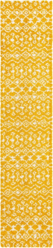 3' 3 x 16' 5 Bayley · Diamond Shag Rug, yellow