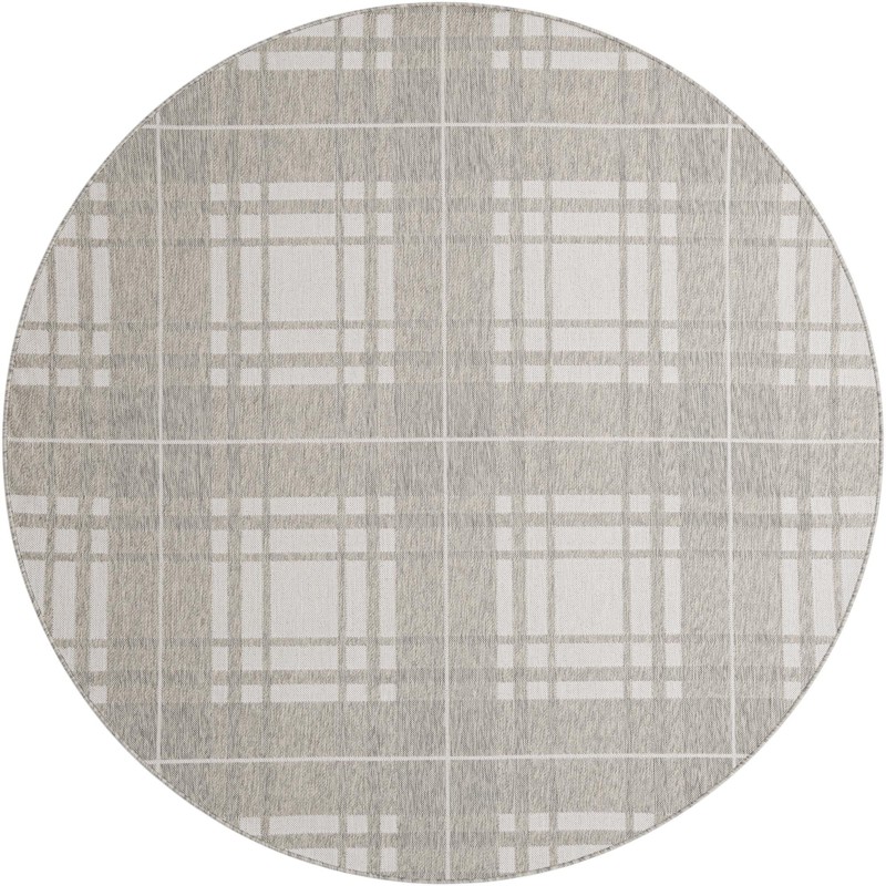 Maguire · Plaid Outdoor Rug, gray