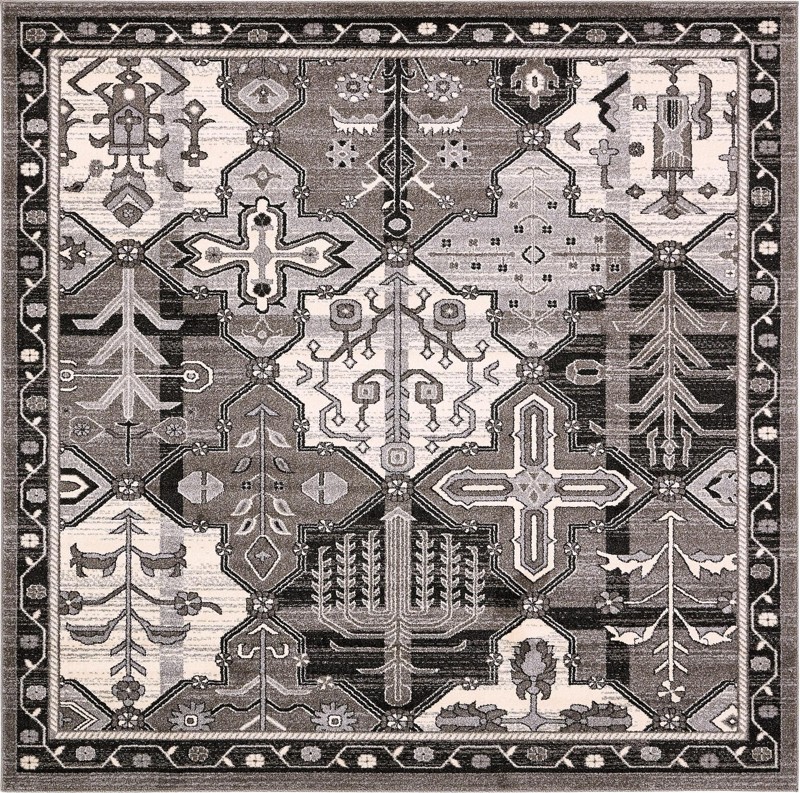 7' 10 x 7' 10 Parsons · Border rug