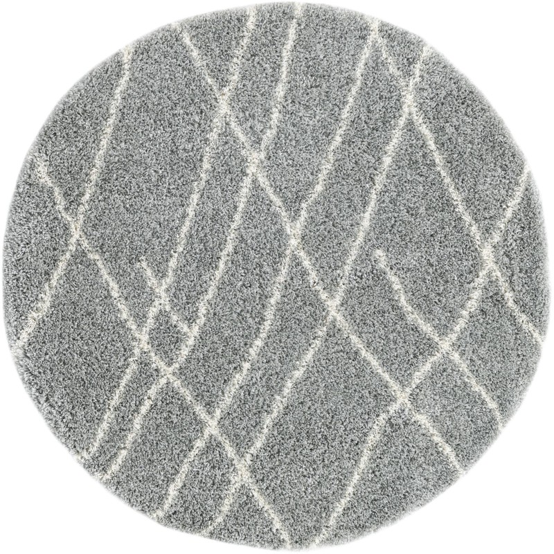 Clearbrook · Lines Shag Rug, cloud gray